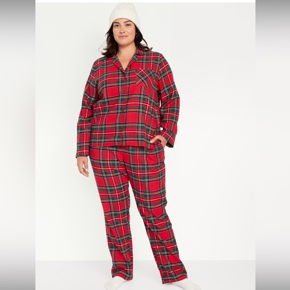Red plaid flannel pajamas - Picture 1 of 4